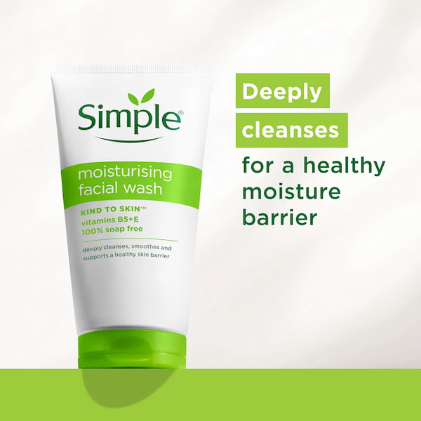 Simple Moisturising Facial Wash, 150 ml 2 Simple Moisturising Facial Wash, 150 ml - Image 2