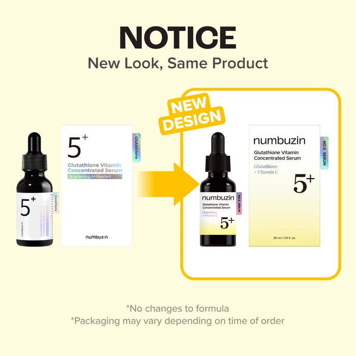 Numbuzin No. 5+ Glutathione Vitamin Concentrated Face Serum For Hyperpigmentation, 30 ml 2 Numbuzin No. 5+ Glutathione Vitamin Concentrated Face Serum For Hyperpigmentation, 30 ml - Image 2