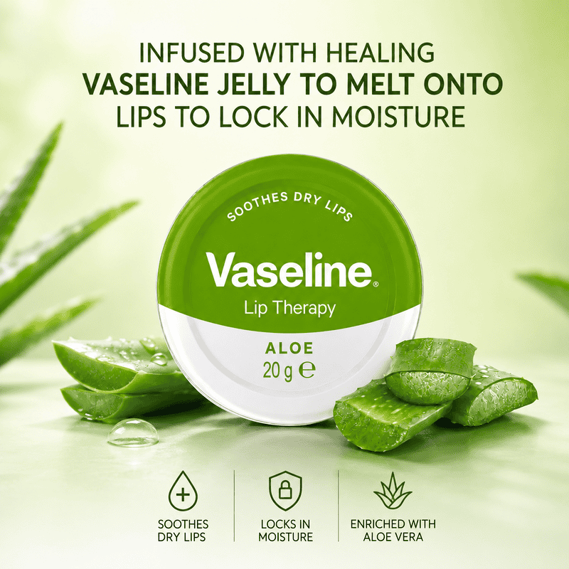Vaseline Lip Therapy Tin Aloe, 20 g 2 Vaseline Lip Therapy Tin Aloe, 20 g - Image 2