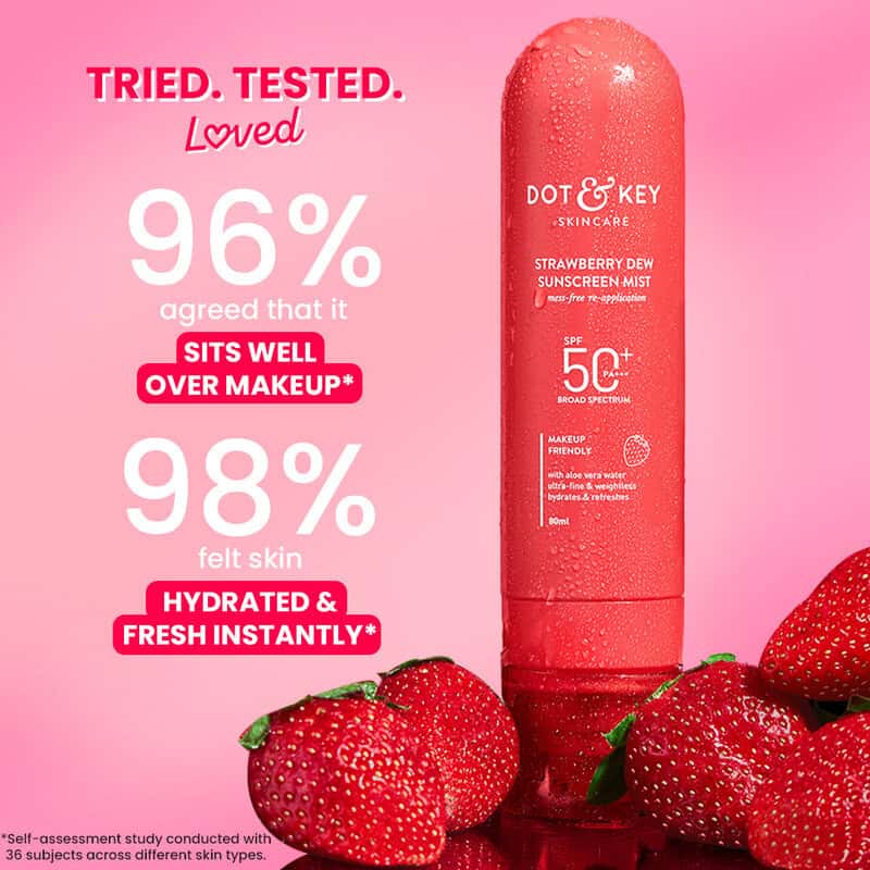Dot & Key Strawberry Dew Sunscreen Mist SPF 50+ PA++++, 80 ml - Image 5