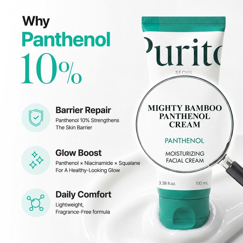 Purito Mighty Bamboo Panthenol Face Cream For Sensitive Skin, 100 ml 4 Purito Mighty Bamboo Panthenol Face Cream For Sensitive Skin, 100 ml - Image 4